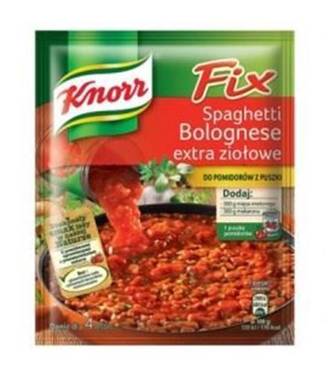 FIX KNORR DO SPAGHETTI BOLOGNESE EXTRA ZIOLOWY 42G Polski Sklep Online