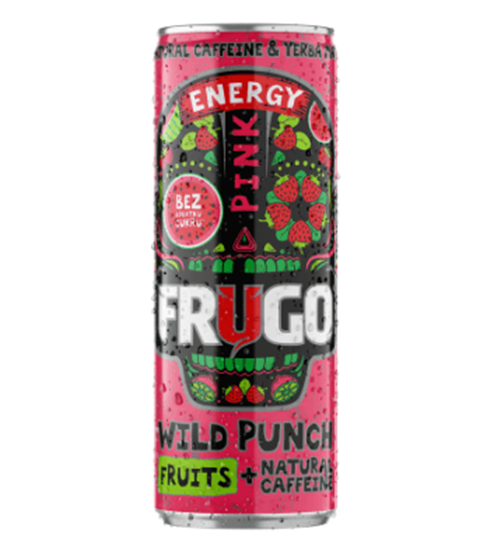 NAPOJ ENERGETYCZNY FRUGO WILD PUNCH PINK 330ML PUSZKA FOODCARE