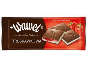 Picture of CZEKOLADA MLECZNA NADZIEWANA TRUSKAWKOWA 100G WAWEL