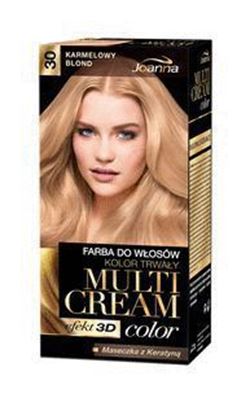 Picture of FARBA DO WLOSOW MULTI CREAM COLOR 3D 30 KARMELOWY BLOND JOANNA