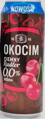 PIWO OKOCIM RADLER CIEMNY 0% WISNIA PUSZKA 500ML