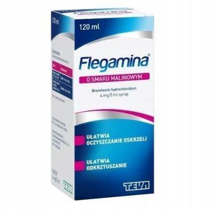 Picture of Flegamina, 4 mg/5 ml, syrop o smaku malinowym, 120 ml