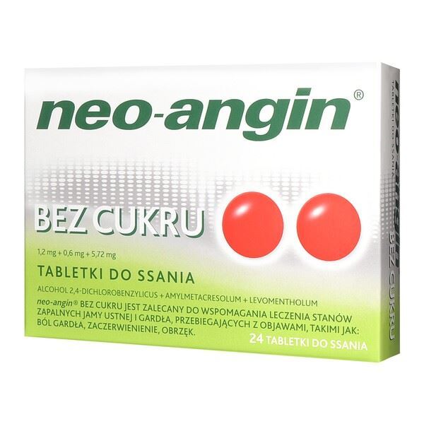 Picture of Neo-Angin bez cukru, tabletki do ssania, 24 szt.