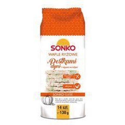 WAFLE RYZOWE Z PESTKAMI DYNI I ALGAMI MORSKIMI 130G SONKO