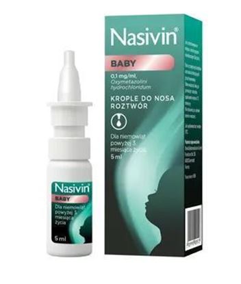 Picture of Nasivin Baby, 0,1 mg/ml, krople do nosa, 5 ml