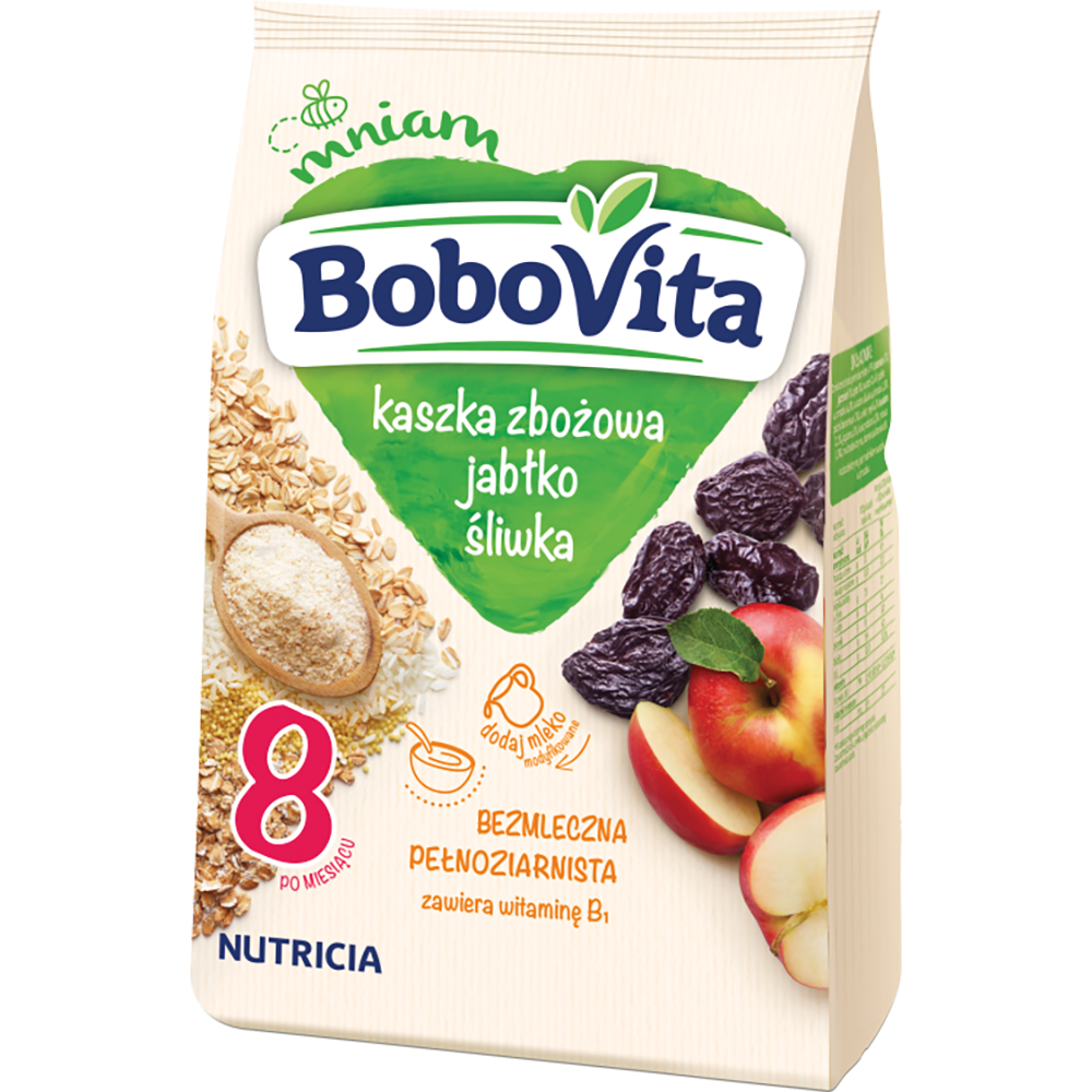 Picture of KASZKA ZBOZOWA JABLKO SLIWKA 180G (6MC) BOBOVITA