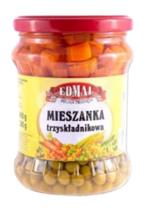 Picture of MIESZANKA TRZYSKLADNIKOWA MARCHEW GROSZEK KUKURYDZA 500ML EDMAL