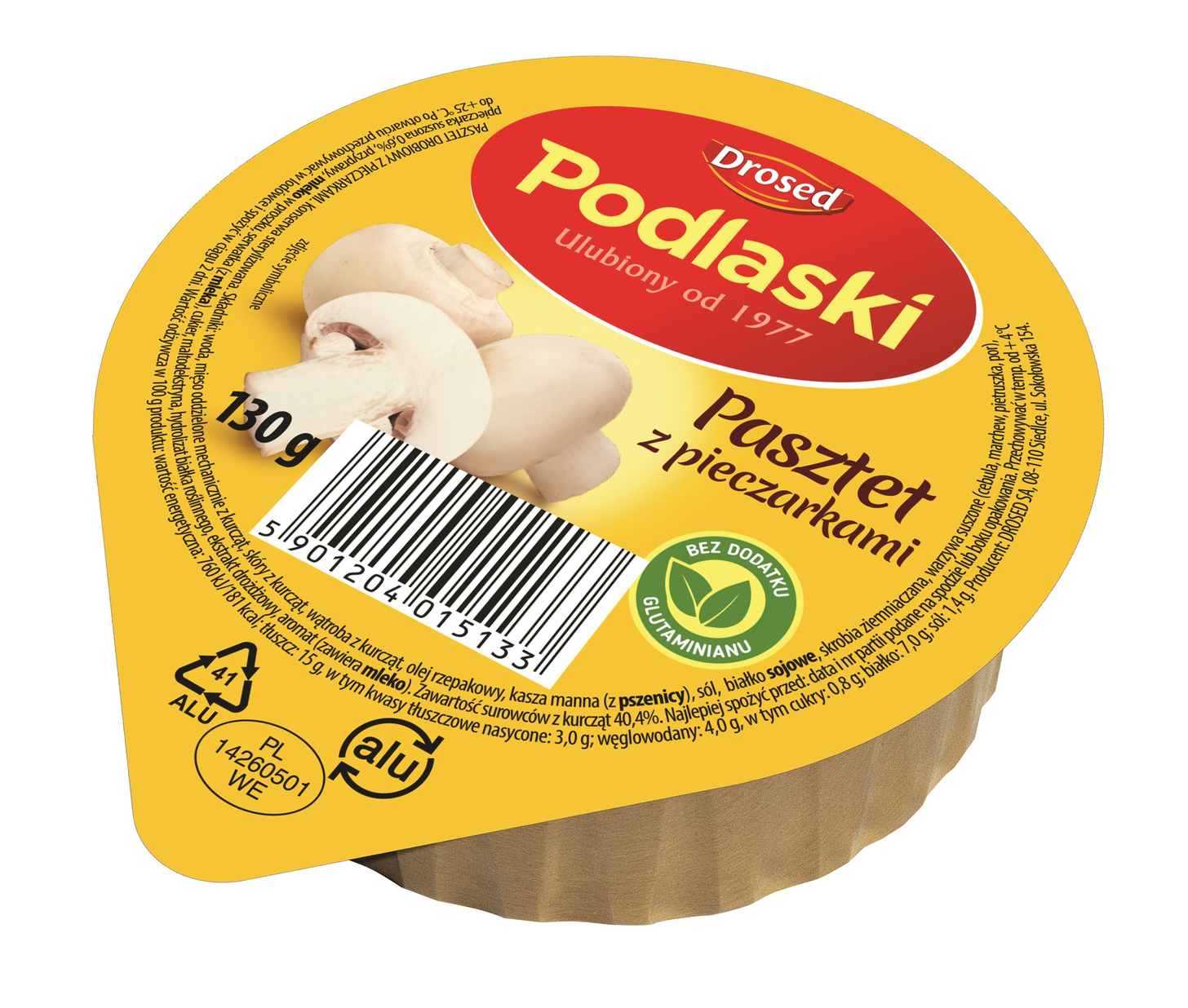 Picture of PASZTET 130G PODLASKI Z PIECZARKAMI DROSED