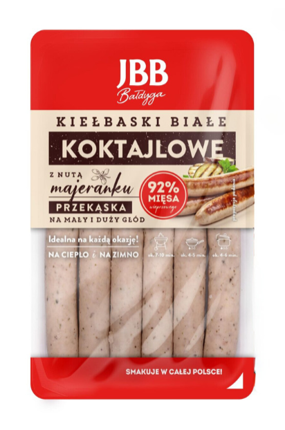 Picture of KIELBASKI BIALE KOKTAJLOWE JBB OK. 0,4KG - 0,45KG (PACZKA)