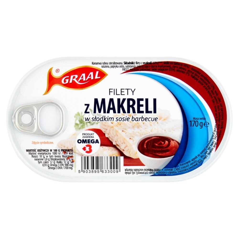 Picture of FILETY Z MAKRELI W SLODKIM SOSIE BARBECUE 170G GRAAL