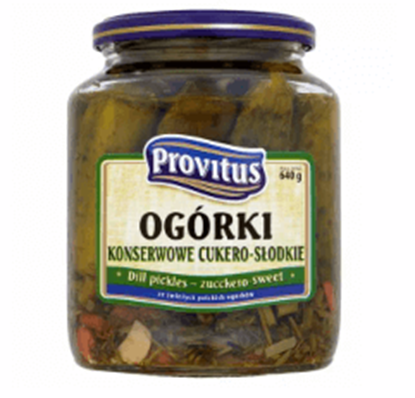 Picture of OGORKI KONSERWOWE SLODKIE 640G PROVITUS