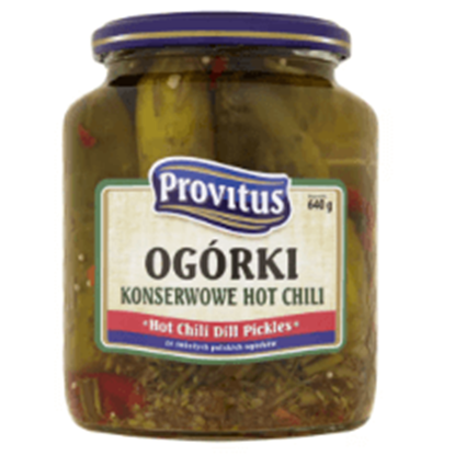 Picture of OGORKI KONSERWOWE HOT CHILLI 640G PROVITUS